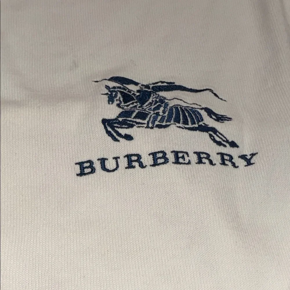 Burberry Vintage‎ Y2K crewneck sweater with the Equestrian Knight strips Size 8